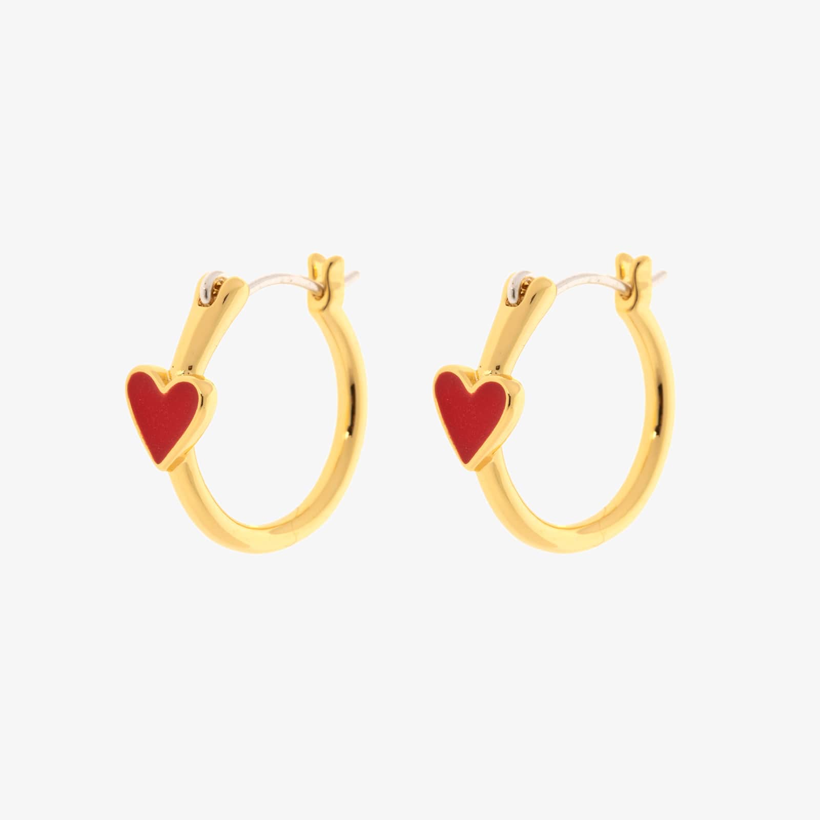 Petite heart shop hoop earrings