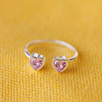 Twin Hearts Gemstone Ring Gallery Thumbnail