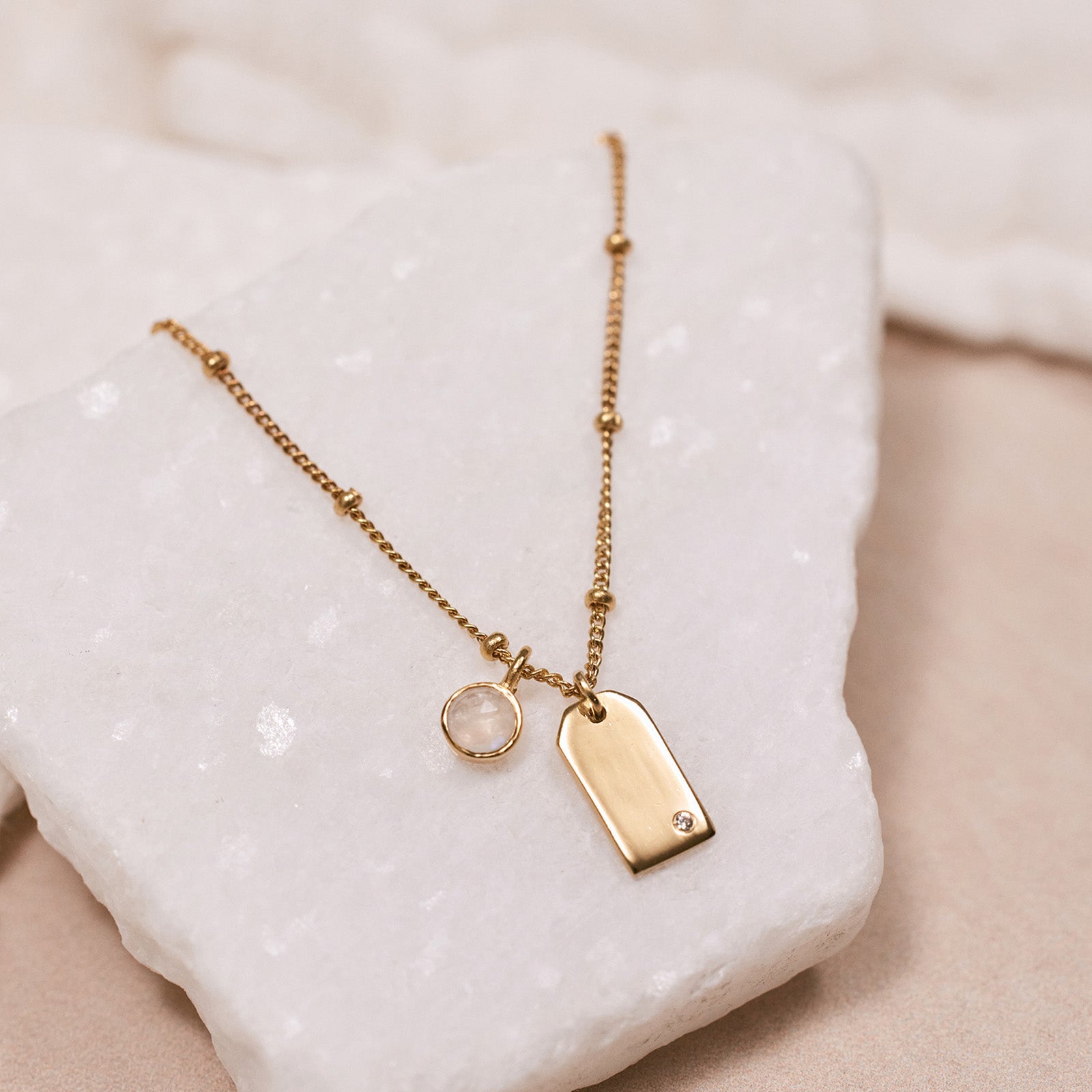 Bespoke Dog Tag Necklace in Gold Plated, Women's by Gorjana