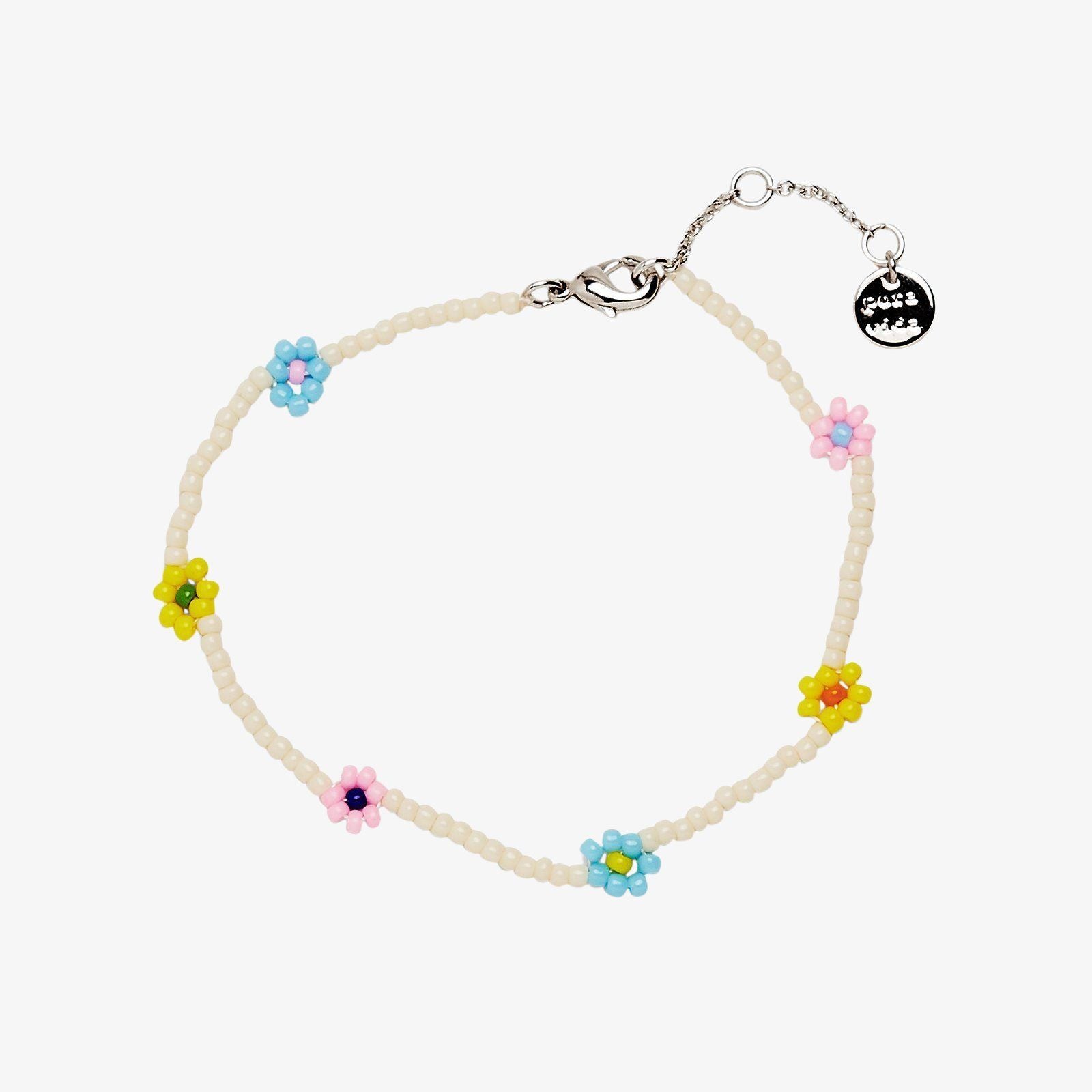 Seed Bead Bracelet / Daisy Bead Bracelet / Flower Bead 