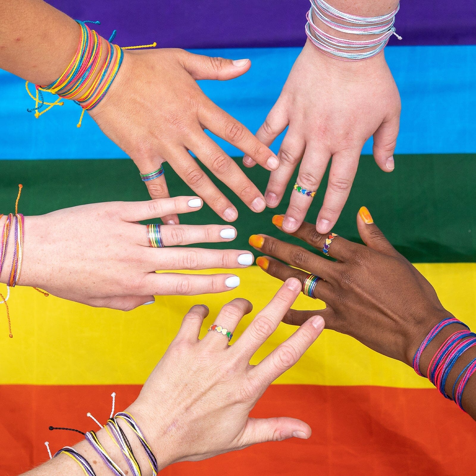 Rainbow clearance ring band