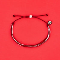 Maroon & White Bracelet Gallery Thumbnail