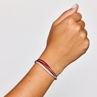 Maroon & White Bracelet Gallery Thumbnail