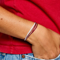 Maroon & White Bracelet Gallery Thumbnail