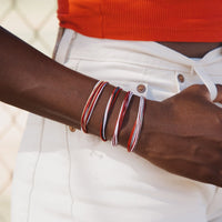 Maroon & White Bracelet Gallery Thumbnail