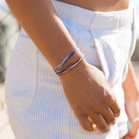 Orange, Purple & White Bracelet Gallery Thumbnail