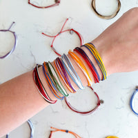 Orange, Purple & White Bracelet Gallery Thumbnail