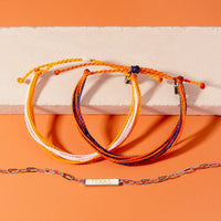 Orange & White Bracelet Gallery Thumbnail