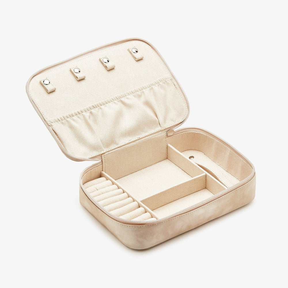 Small Travel Jewelry Case in Taupe