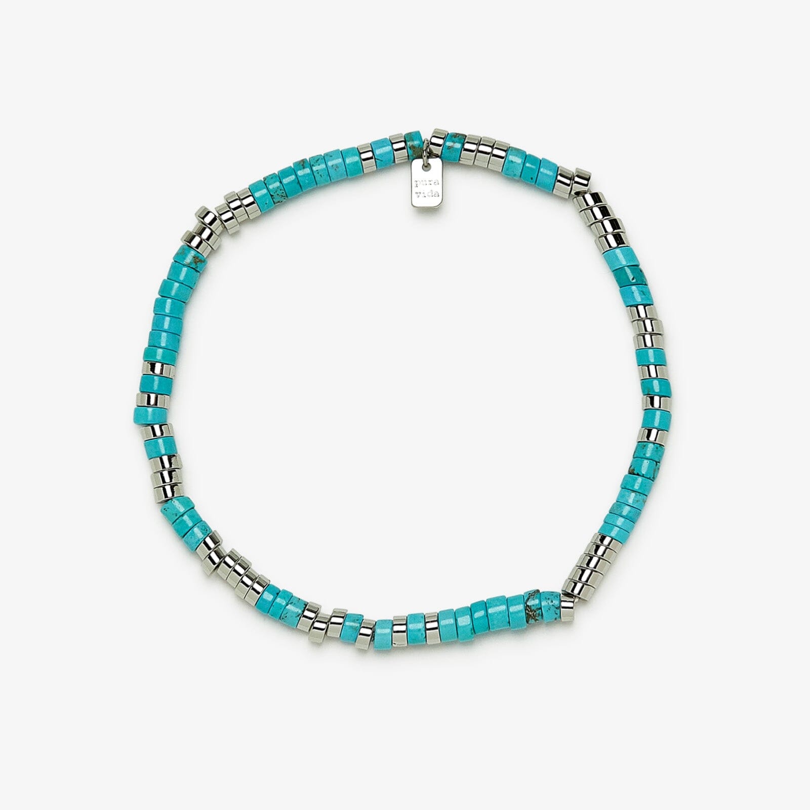 Turquoise Bead Stretch Anklet