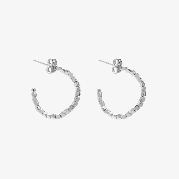 Diamond Cut Hoop Earrings