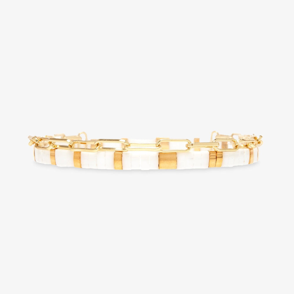 Tila Bracelet, One Tile Bead Bracelet, Bangle Bracelets, Gift for Friend,  Fun Minimalist Everyday Stretch Layering, Wedding Favor Gift – Just Bead It