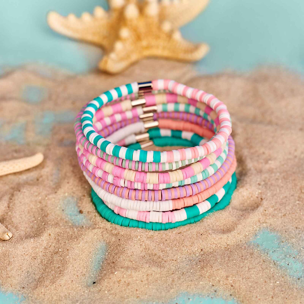 Vacation Vibes Stretch Bracelet Set of 8