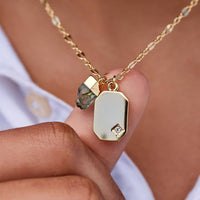 Emerald Quartz Pendant Necklace Gallery Thumbnail