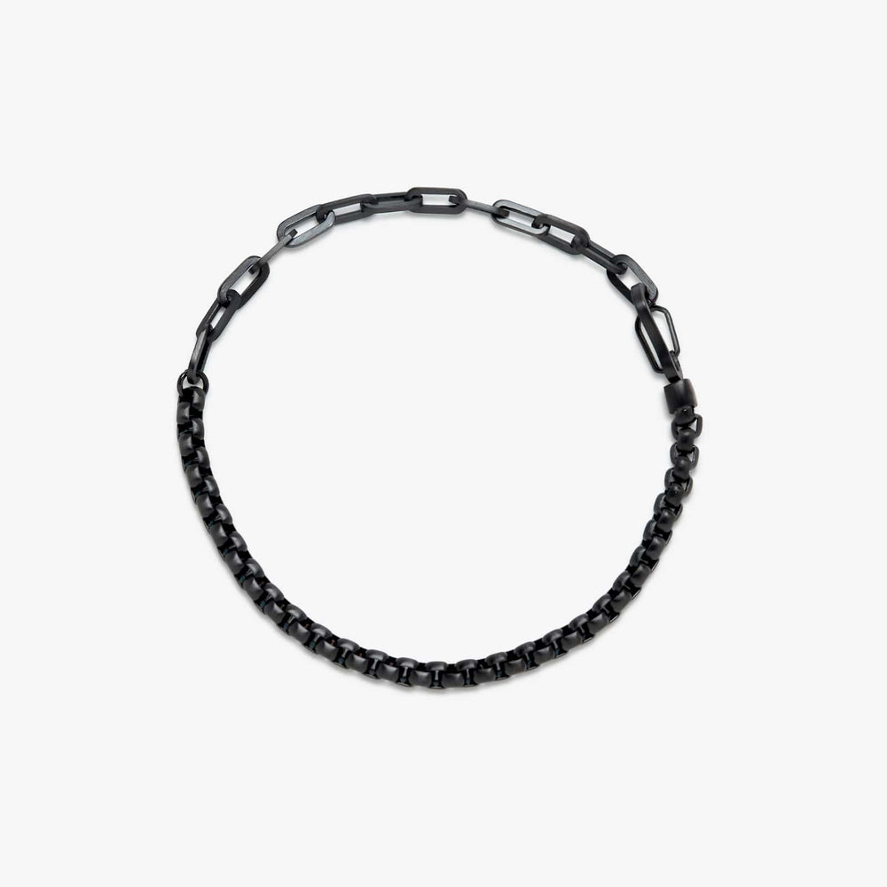 black Carabiner chain necklace