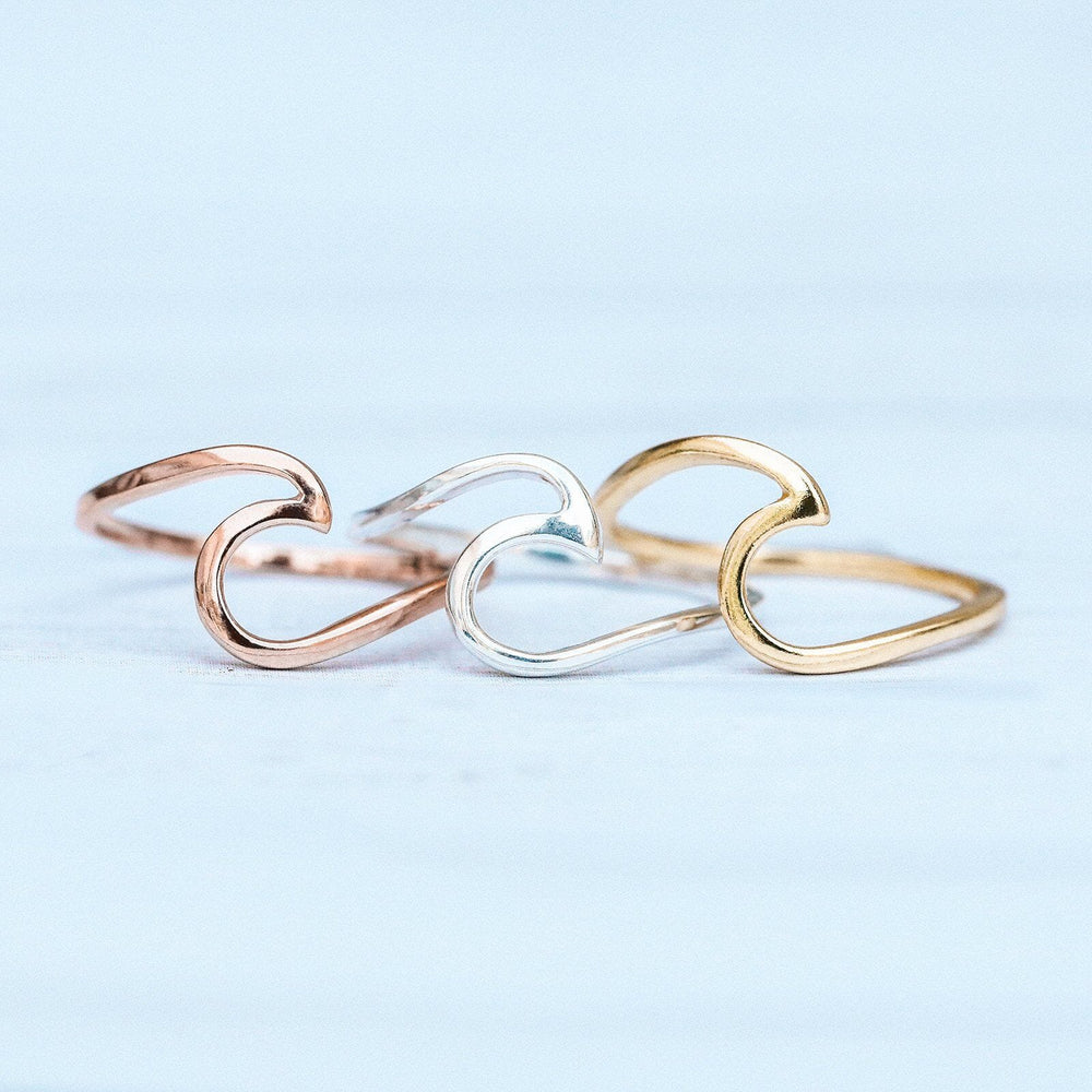 Rose Gold Wave Ring 4