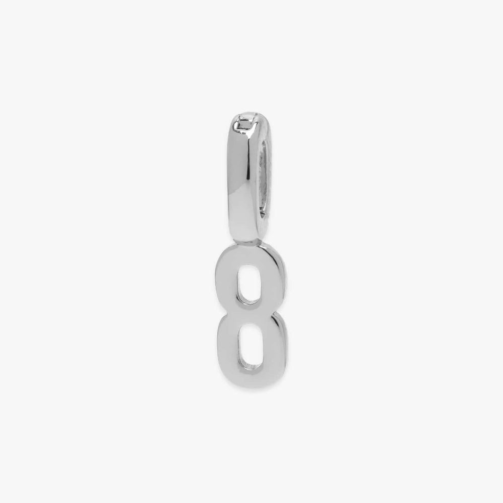 10pcs/lot 15*7mm CZ Paved Number Charms-Medium Size| Charms | Charms Beads Beyond 10 Silver Numbers