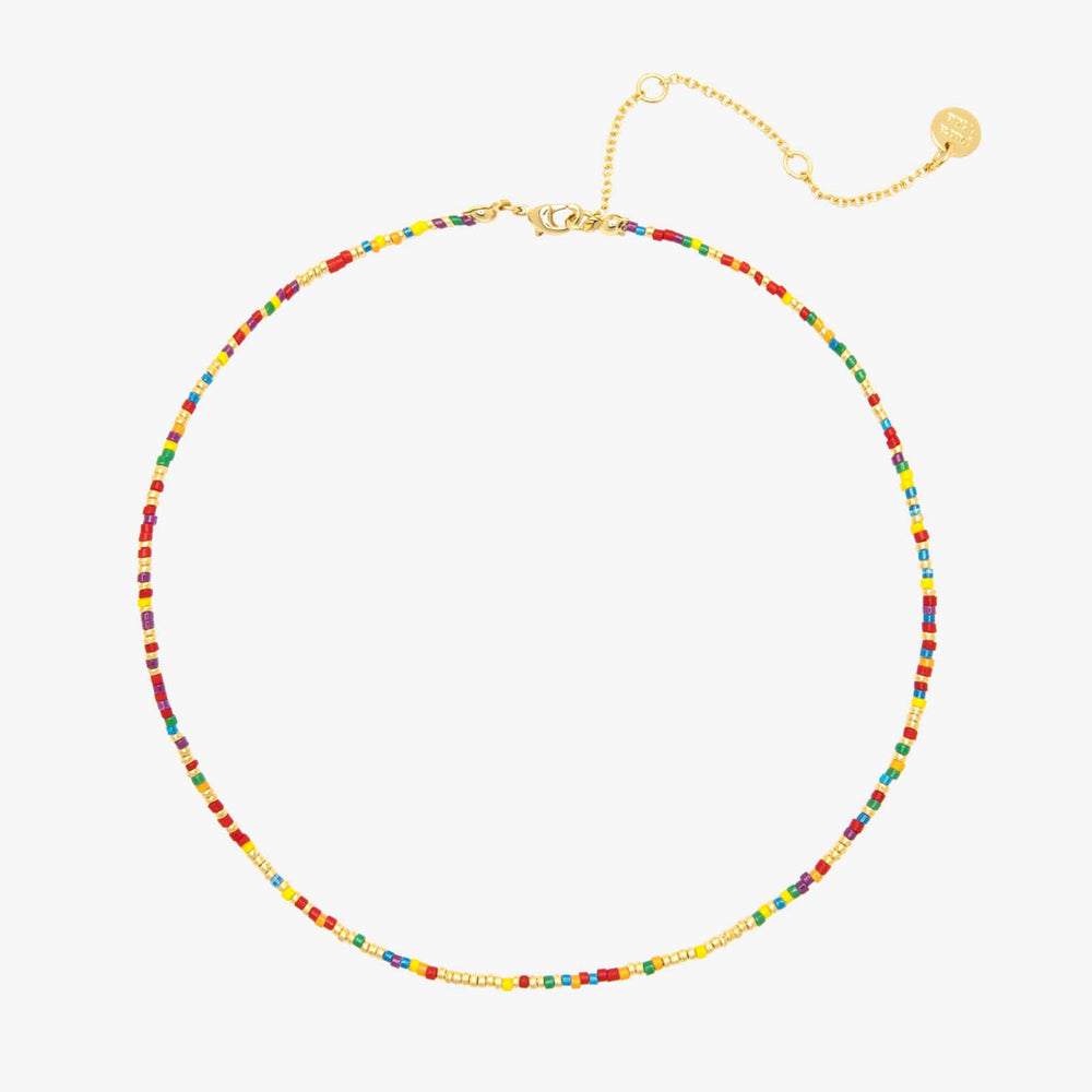 Rainbow Bead Choker 1