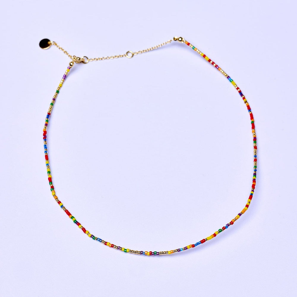 Rainbow Bead Choker 4