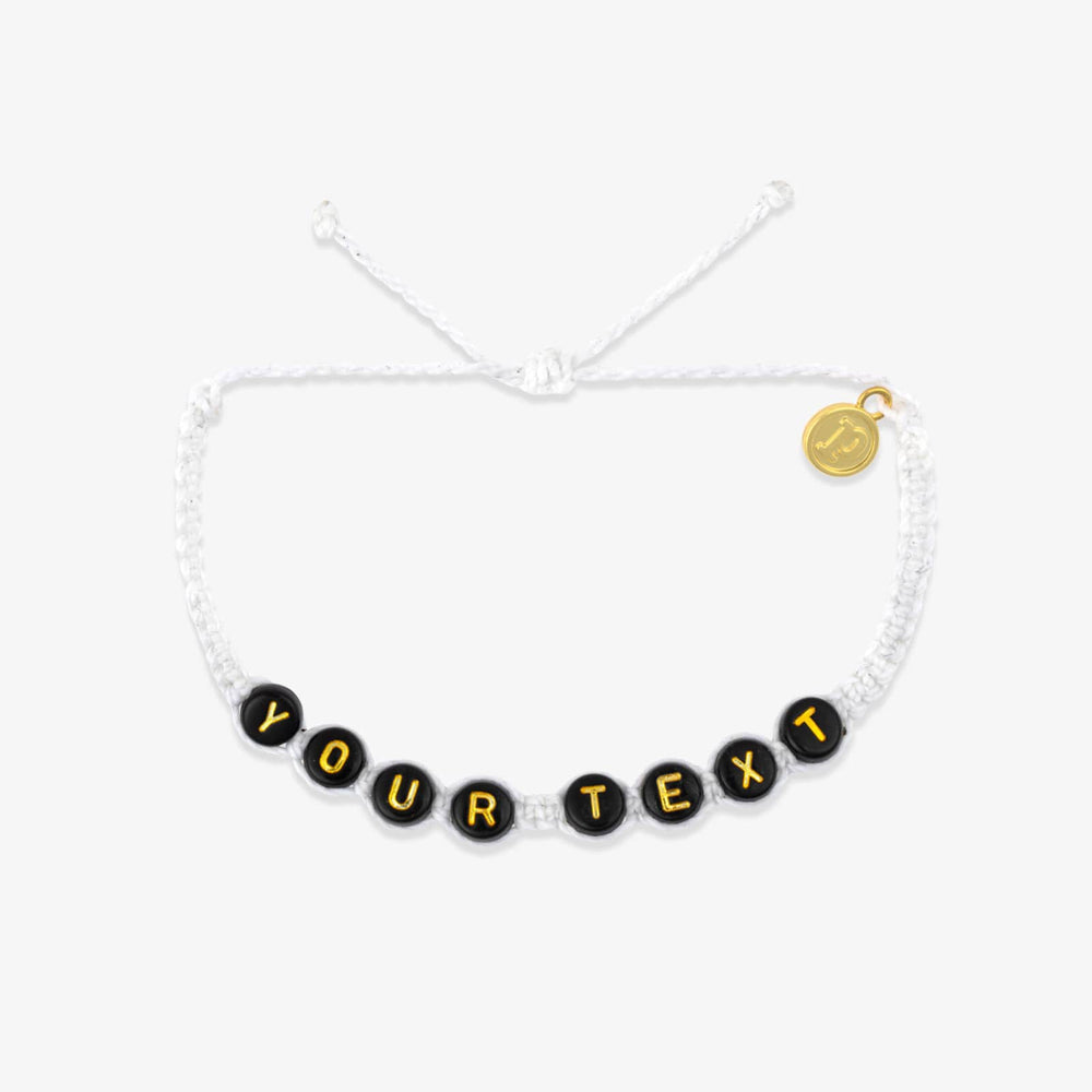 Black Alphabet Bead Bracelet 19