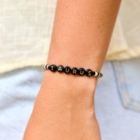 Black Vinyl Disc Stretch Bracelet Gallery Thumbnail