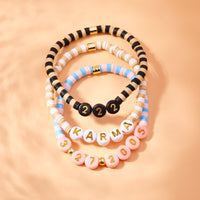 Cotton Candy Vinyl Disc Stretch Bracelet Gallery Thumbnail