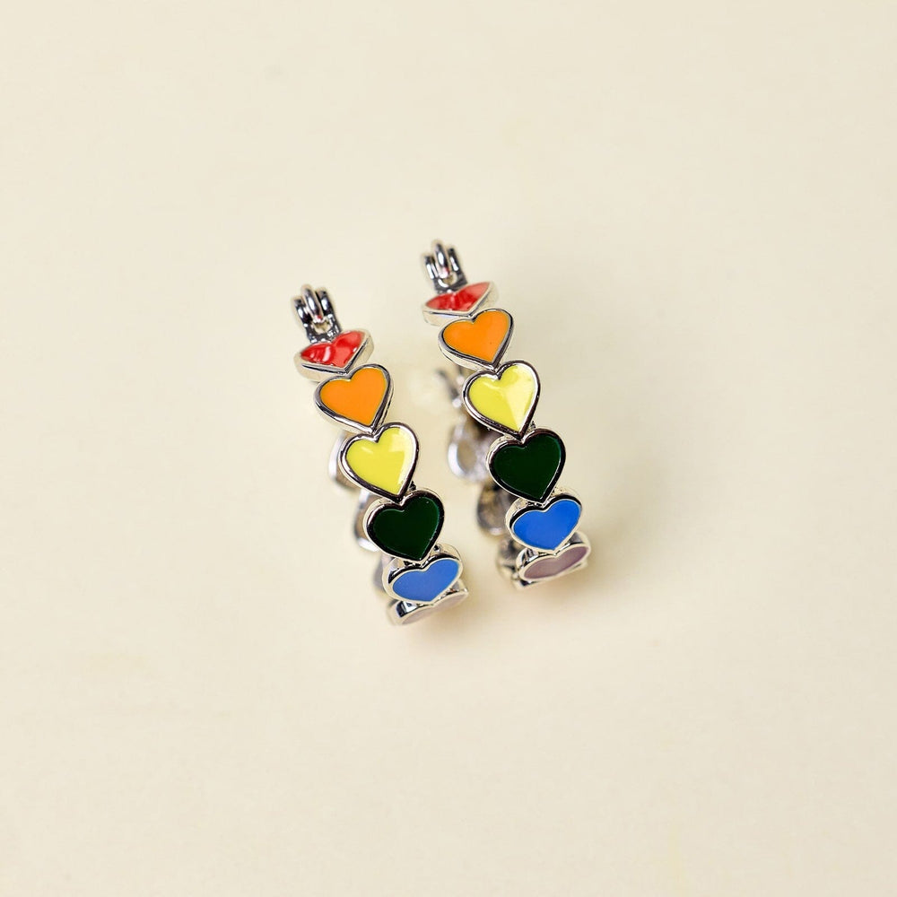 Love Enamel Heart Hoop Earrings 4