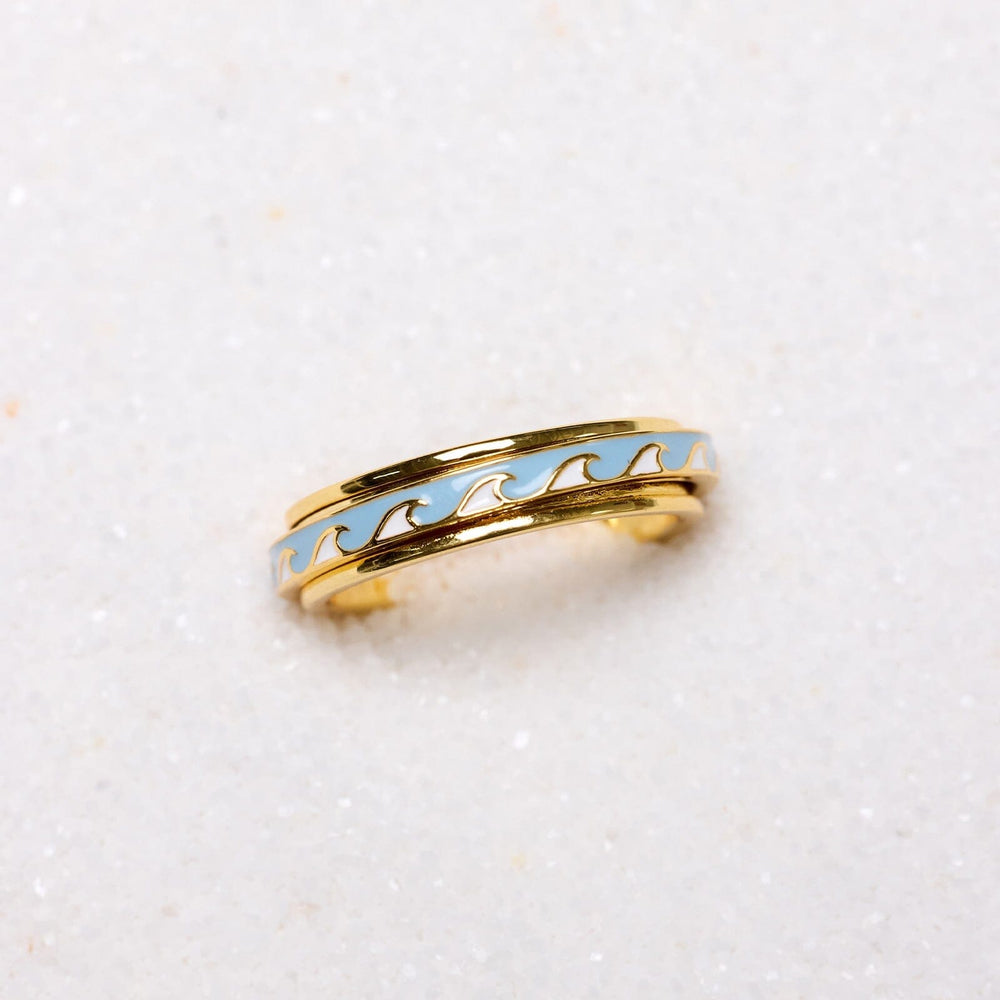 Enamel Fin Fidget Ring 4