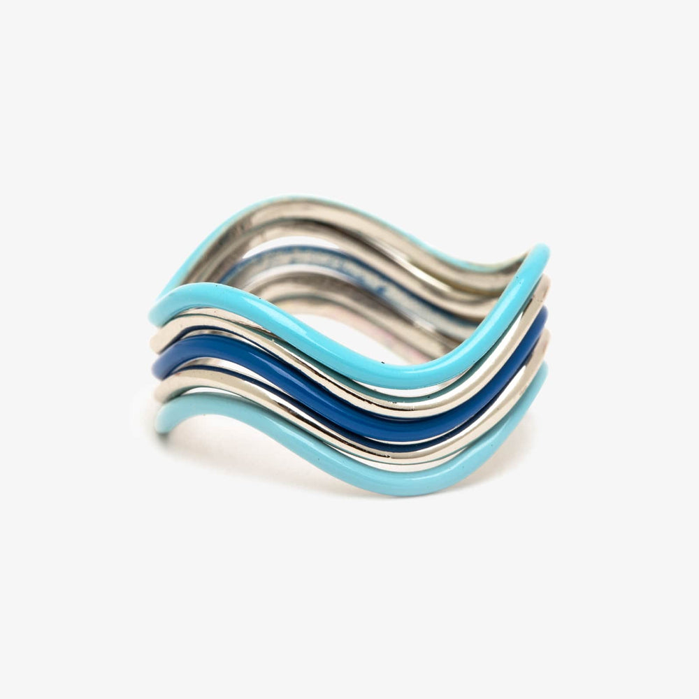 Wavy Enamel Ring Stack 1