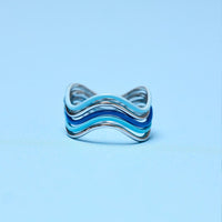 Wavy Enamel Ring Stack Gallery Thumbnail