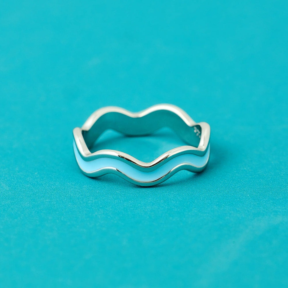 Surfrider Enamel Wiggle Ring 4