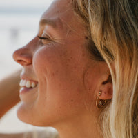 Surfrider Gold Wave Hoop Earrings Gallery Thumbnail