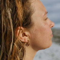 Surfrider Gold Wave Hoop Earrings Gallery Thumbnail