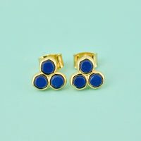 Surfrider Three Stone Stud Earrings Gallery Thumbnail