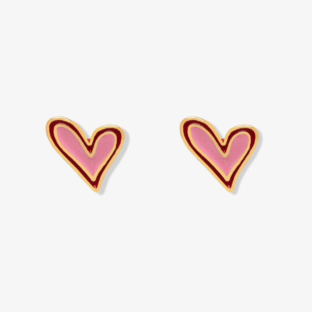 Abstract Heart Stud Earrings 1