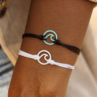 White Enamel Wave Bracelet Gallery Thumbnail