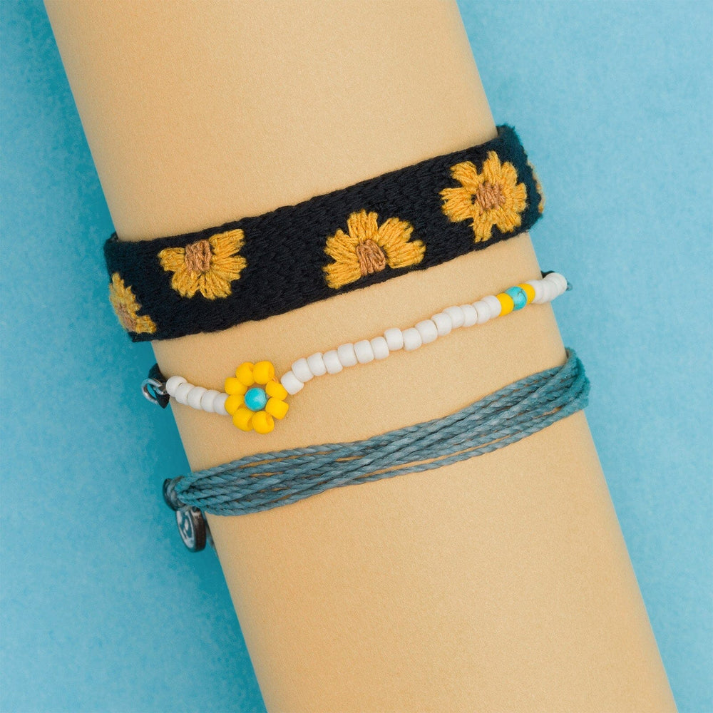 Amazon.com: Sunflower Charm Bracelet Steel Expandable Bangle : Handmade  Products