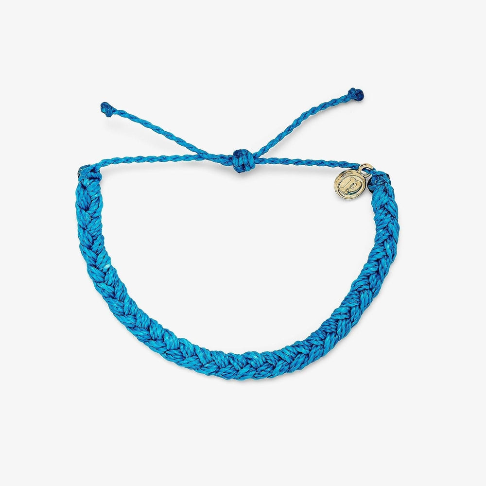 Neon Blue Braided Bracelet 1