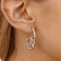 Palm Leaf Hoop Earrings Gallery Thumbnail