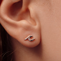 Wave Stud Earrings Gallery Thumbnail