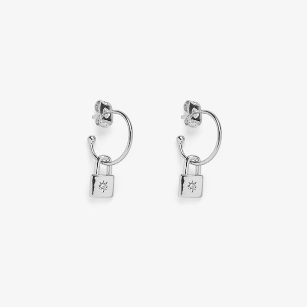 PADLOCK AND KEY EARRINGS - Gold / Silver