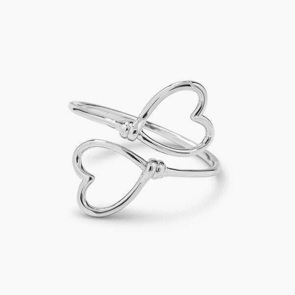 Buy Ornate Jewels 92.5 Sterling Silver Heart to Heart Ring Online At Best  Price @ Tata CLiQ