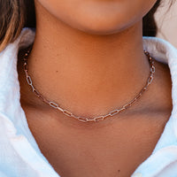 Simple Paperclip Chain Choker Gallery Thumbnail