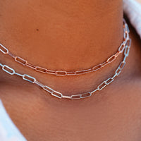 Simple Paperclip Chain Choker Gallery Thumbnail