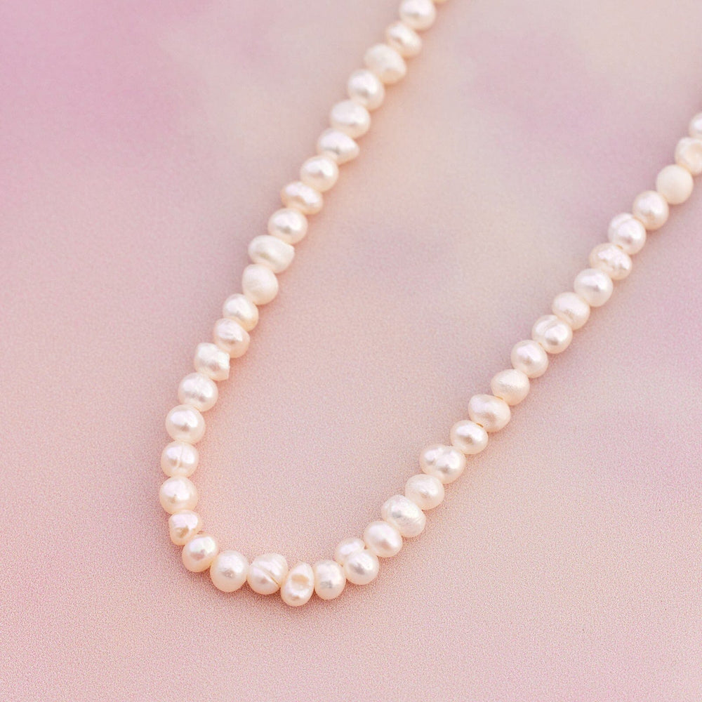 Three line fresh water pearl necklace – Kavita Jewels