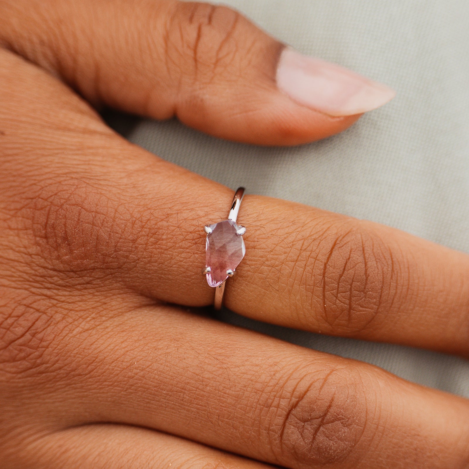 Rainbow store quartz ring