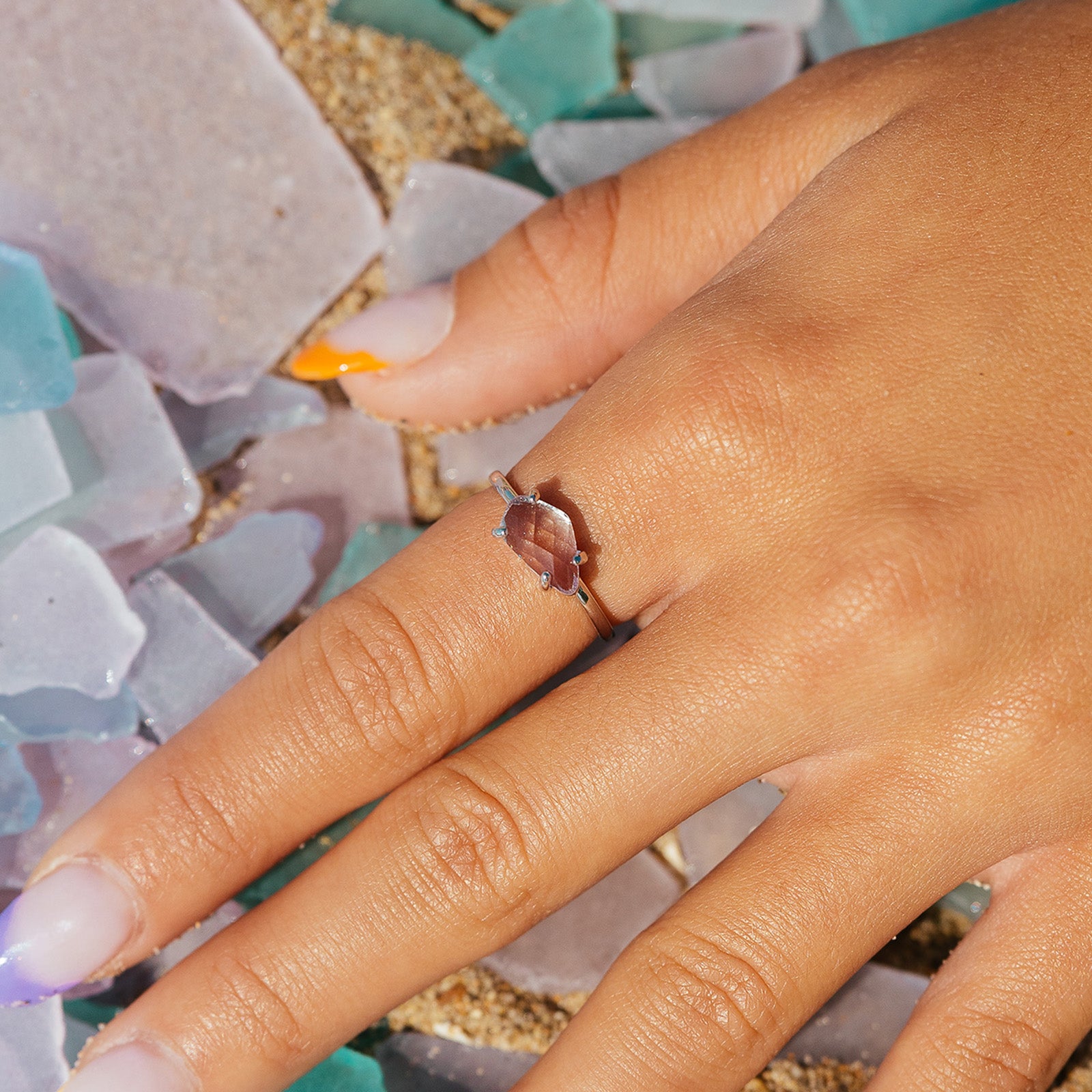 Pura vida deals raw crystal ring