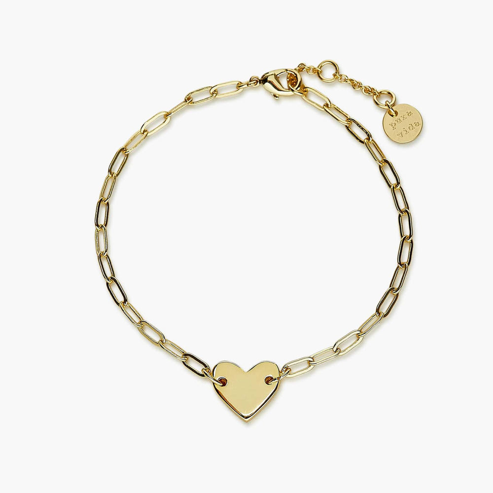 Buy Paw Print Bracelet for Girls 14K Solid Gold Engraved Heart Tag Online  in India 
