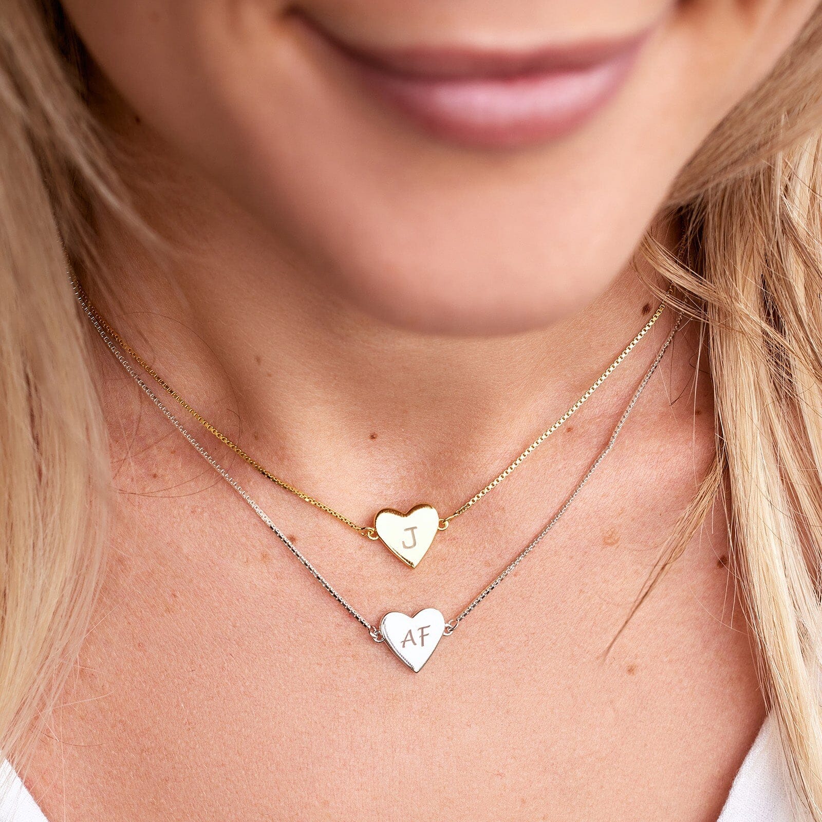 Small engraved deals heart necklace