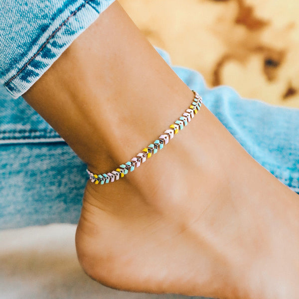 Chevron Anklet - Extra Large